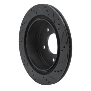 Ford Econoline Brake Rotor (1) - Rear Left - R1 Concepts - Drilled & Slotted - Black - `04-`06
